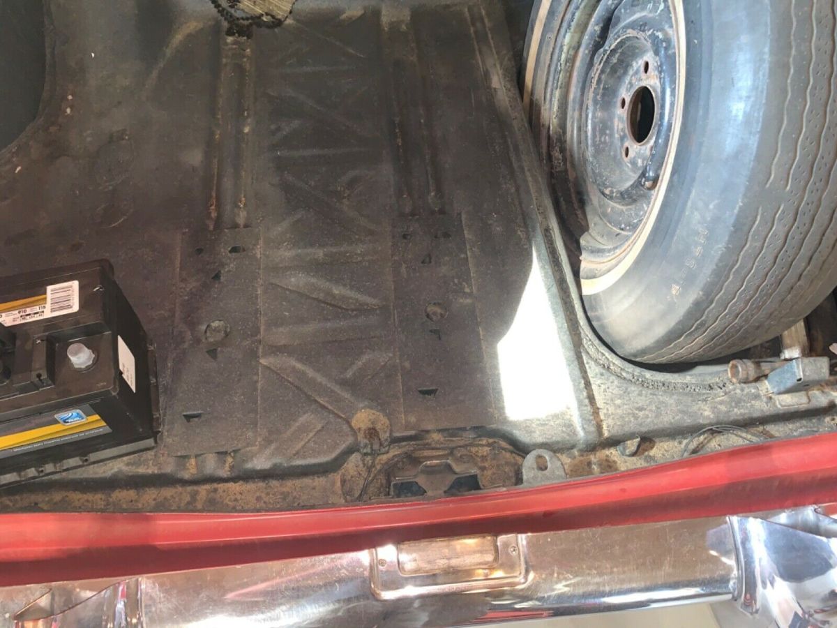 1957 Red Chevrolet Bel Air/150/210 Sedan