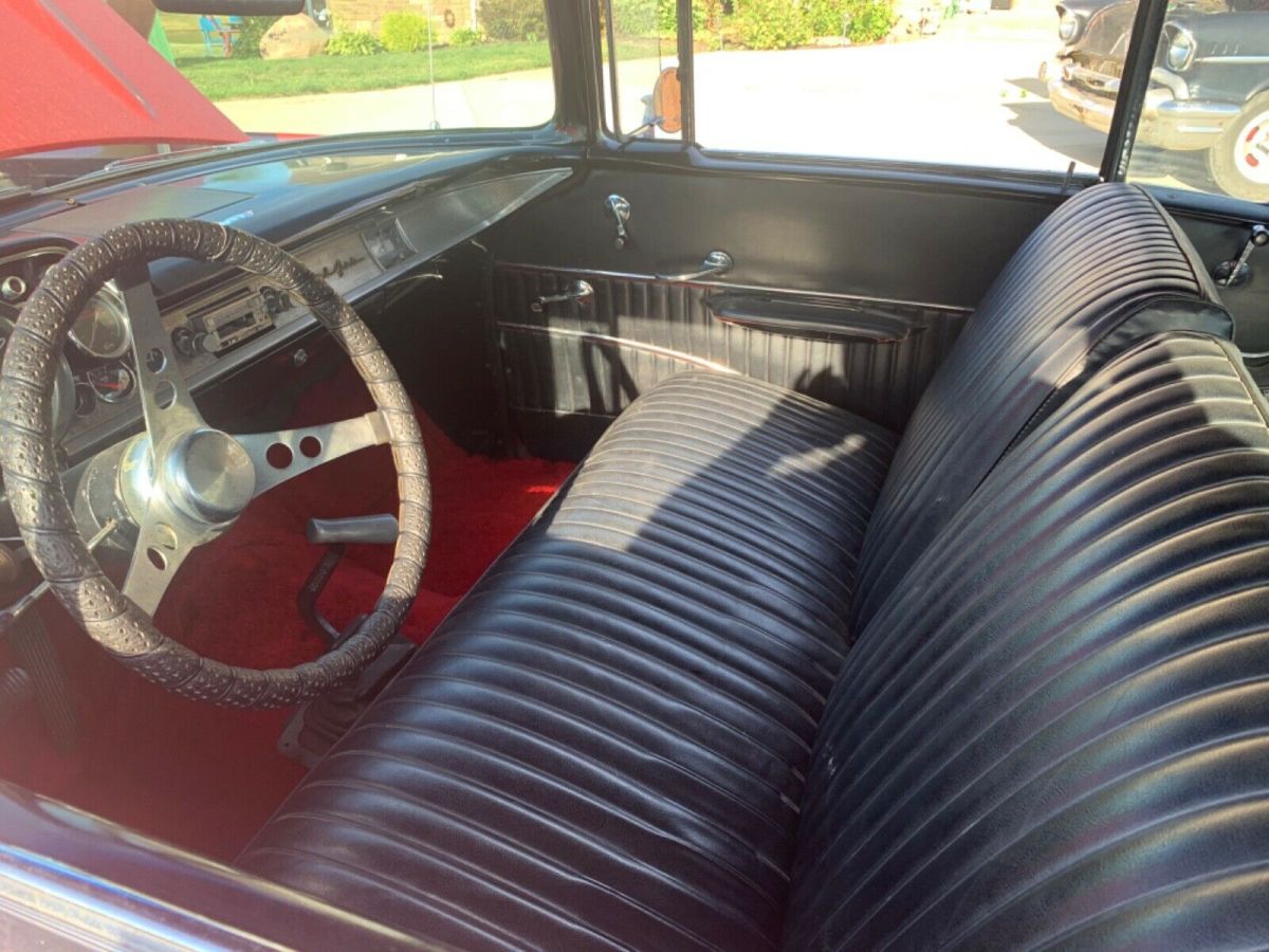 1957 Red Chevrolet Bel Air/150/210 Sedan