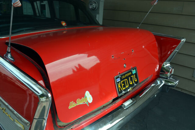 1957 Red Chevrolet Bel Air/150/210 Sedan