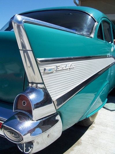 1957 Green Chevrolet Bel Air/150/210 Sedan