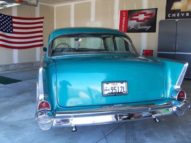 1957 Green Chevrolet Bel Air/150/210 Sedan