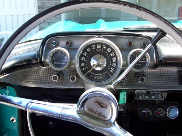 1957 Green Chevrolet Bel Air/150/210 Sedan