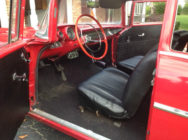 1957 red Chevrolet Bel Air/150/210