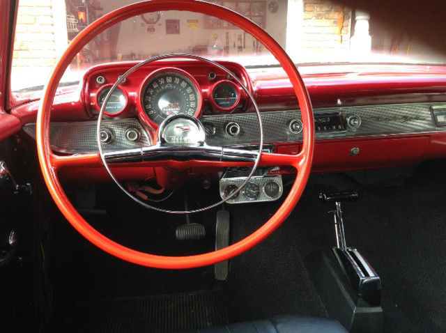 1957 red Chevrolet Bel Air/150/210