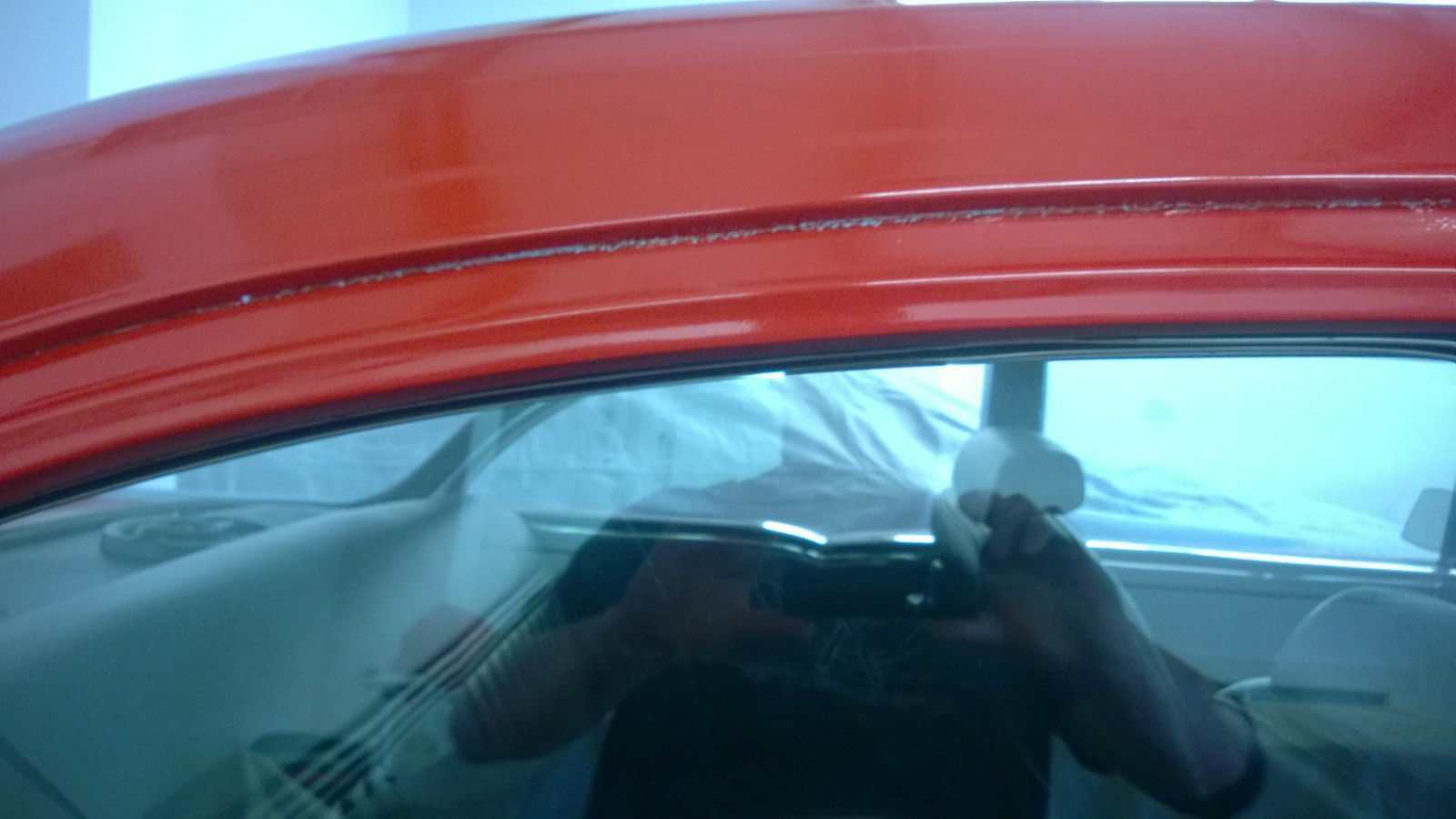 1957 Red Chevrolet Bel Air/150/210 Sedan