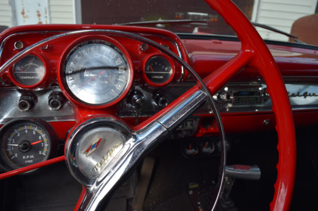 1957 Red Chevrolet Bel Air/150/210 BelAir 2 Door Hardtop