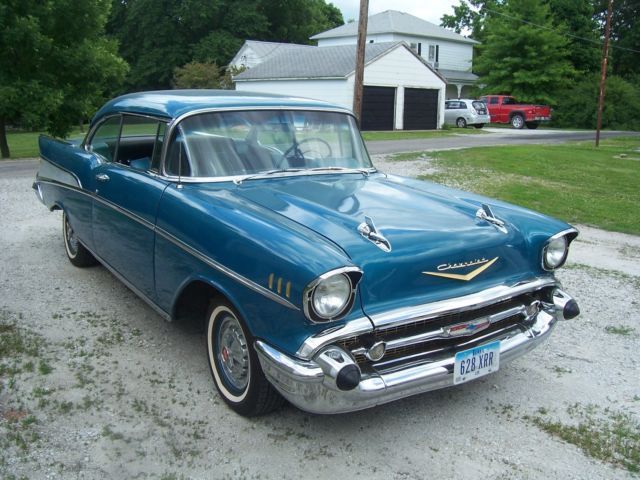 1957 Blue Chevrolet Bel Air/150/210 Coupe
