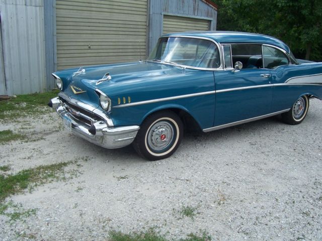 1957 Blue Chevrolet Bel Air/150/210 Coupe