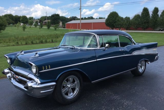 1957 Blue Chevrolet Bel Air/150/210 2 Door Hardtop