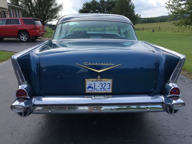 1957 Blue Chevrolet Bel Air/150/210 2 Door Hardtop