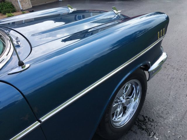 1957 Blue Chevrolet Bel Air/150/210 2 Door Hardtop