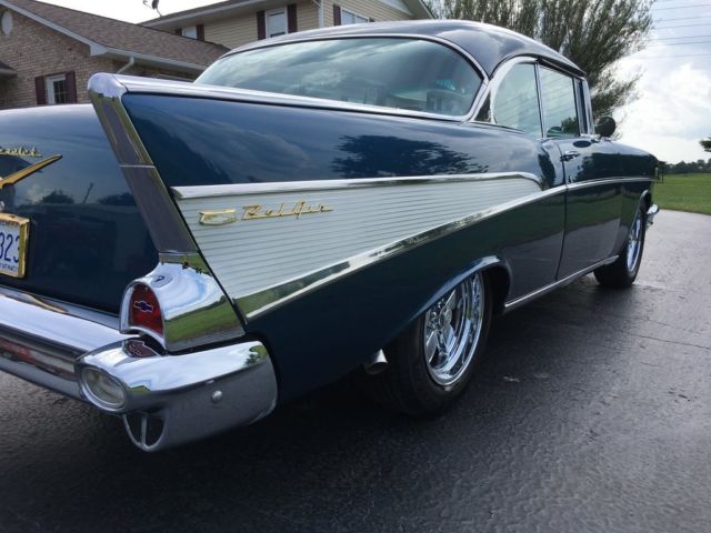 1957 Blue Chevrolet Bel Air/150/210 2 Door Hardtop