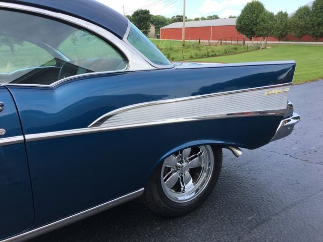 1957 Blue Chevrolet Bel Air/150/210 2 Door Hardtop