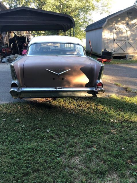 1957 Brown Chevrolet Bel Air/150/210 Sedan
