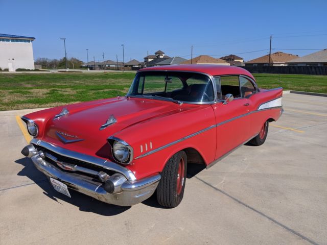 1957 Black Chevrolet Bel Air/150/210 Coupe