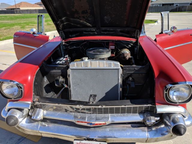 1957 Black Chevrolet Bel Air/150/210 Coupe