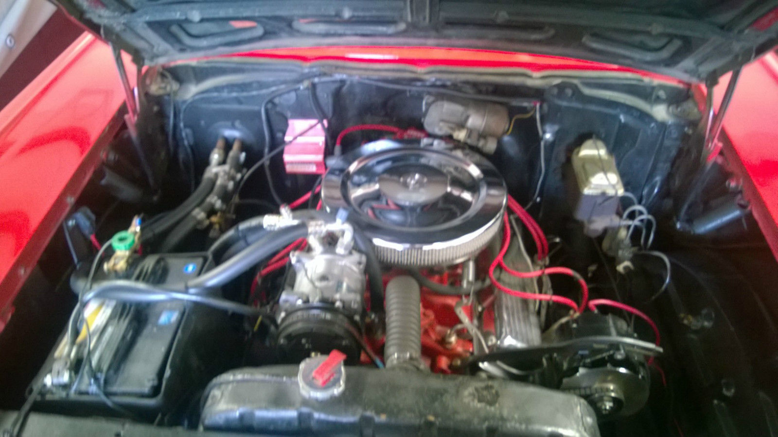 1957 Red Chevrolet Bel Air/150/210 Sedan