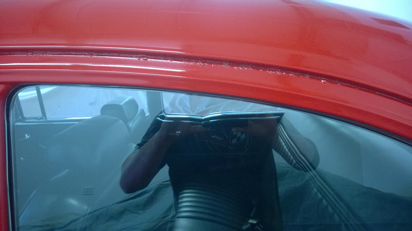 1957 Red Chevrolet Bel Air/150/210 Sedan