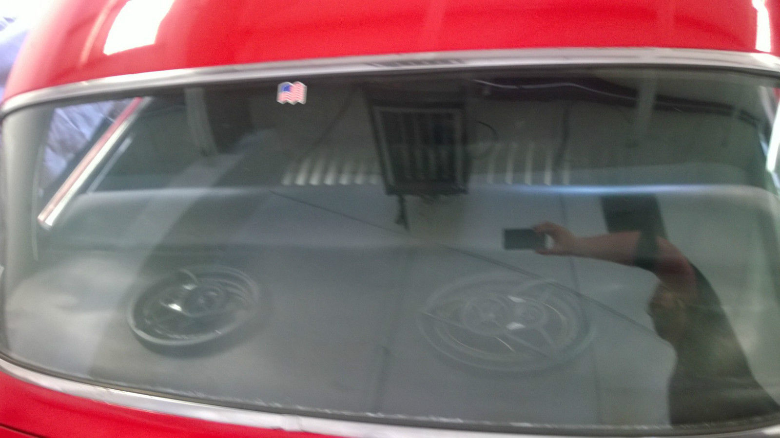 1957 Red Chevrolet Bel Air/150/210 Sedan