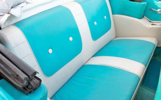 1957 turquoise/white Chevrolet Bel Air/150/210 Convertible