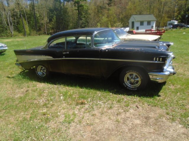 1957 Black Chevrolet Bel Air/150/210 Coupe