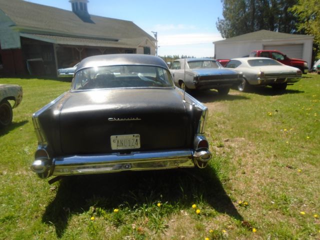 1957 Black Chevrolet Bel Air/150/210 Coupe