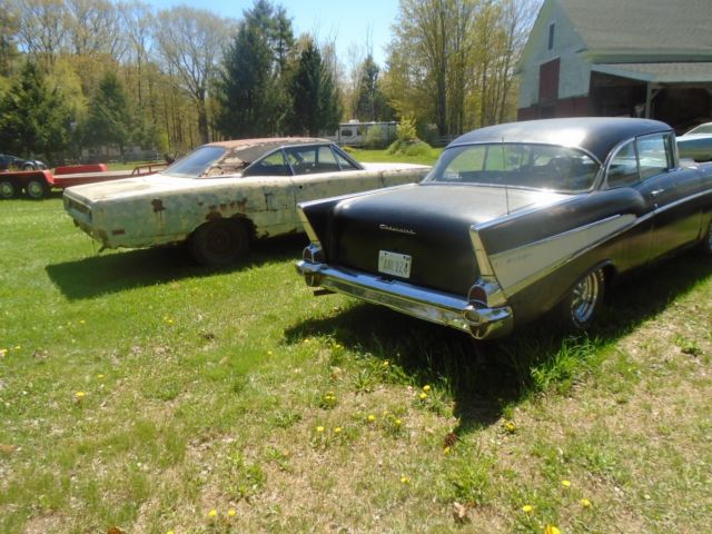 1957 Black Chevrolet Bel Air/150/210 Coupe