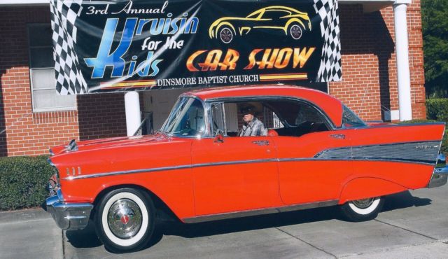 1957 Matador Red Chevrolet Bel Air/150/210 4 Door Sports Sedan