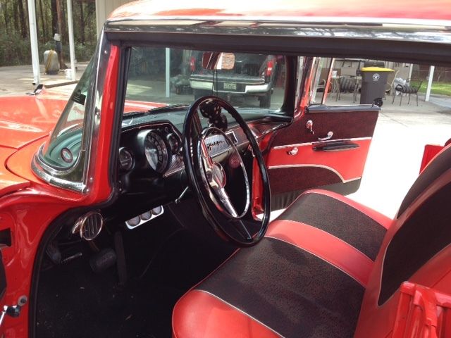 1957 Matador Red Chevrolet Bel Air/150/210 4 Door Sports Sedan