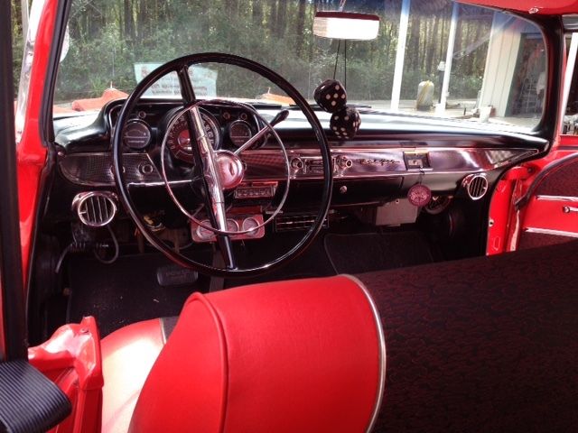 1957 Matador Red Chevrolet Bel Air/150/210 4 Door Sports Sedan