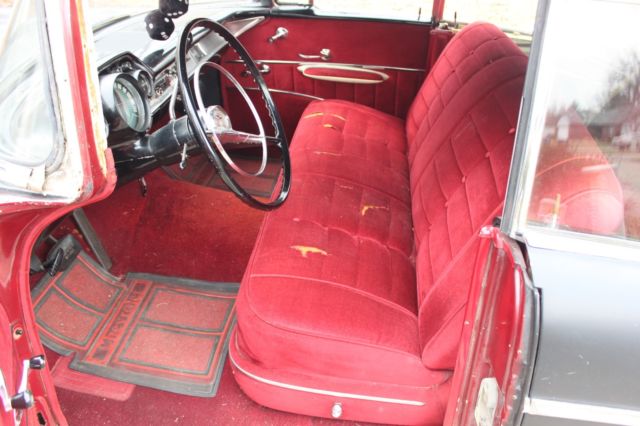 1957 flat black Chevrolet Bel Air/150/210 hardtop