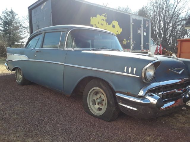 1957 Turquoise/White Chevrolet Bel Air/150/210