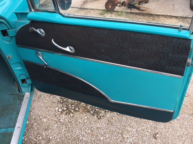 1957 Turquoise/White Chevrolet Bel Air/150/210