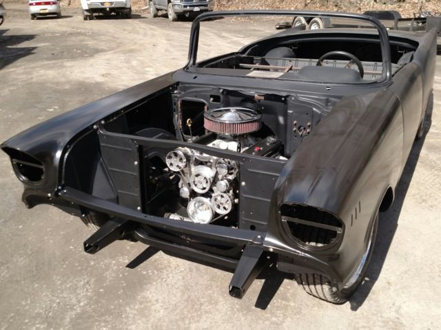 1957 Black Chevrolet Bel Air/150/210 Convertible