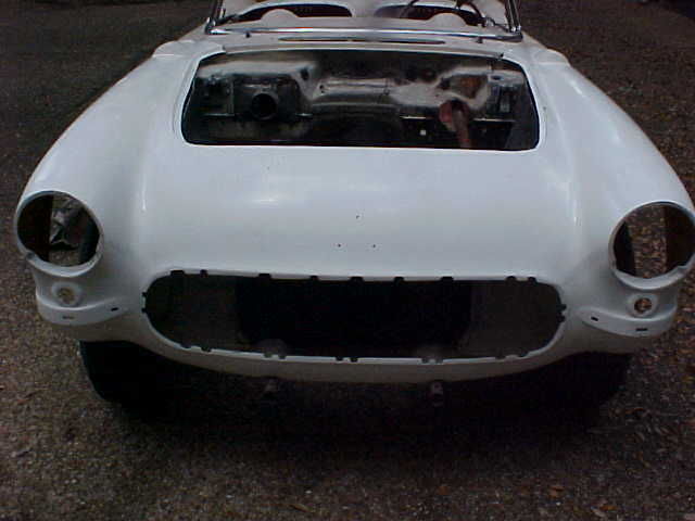 1957 White Chevrolet Corvette Convertible