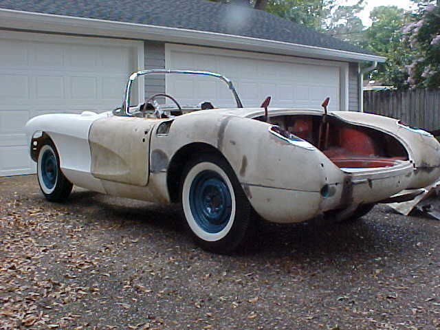 1957 White Chevrolet Corvette Convertible