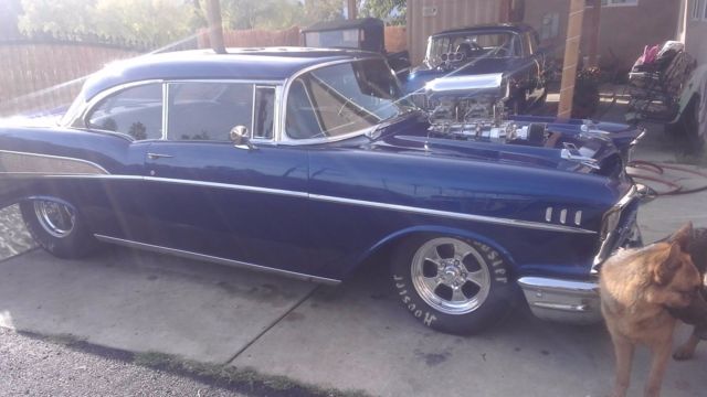 1957 Blue Chevrolet Bel Air/150/210 Coupe