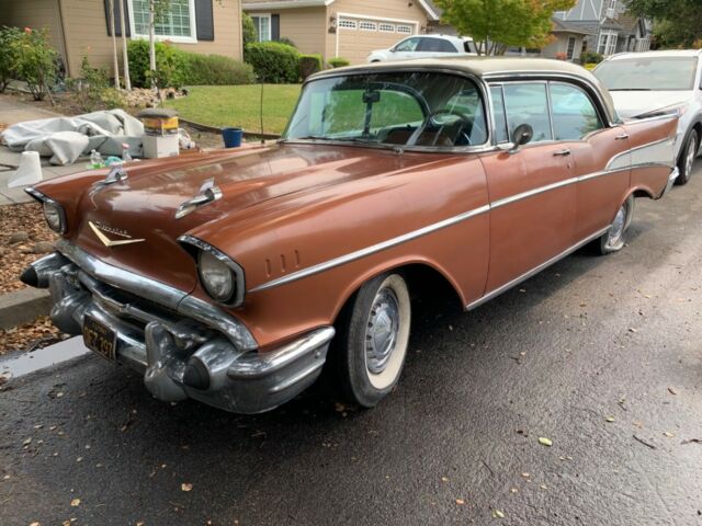 1957 Gold Chevrolet Bel Air/150/210 Hardtop