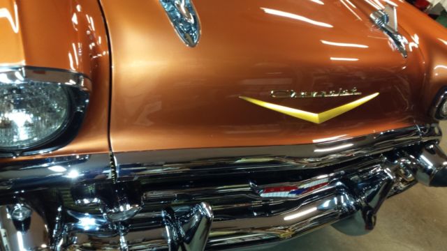 1957 Gold Chevrolet Bel Air/150/210 SPORT COUPE