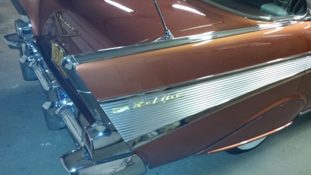 1957 Gold Chevrolet Bel Air/150/210 SPORT COUPE