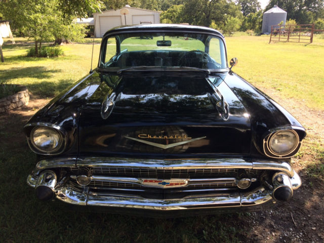 1957 Black Chevrolet Bel Air/150/210 Coupe