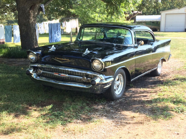 1957 Black Chevrolet Bel Air/150/210 Coupe