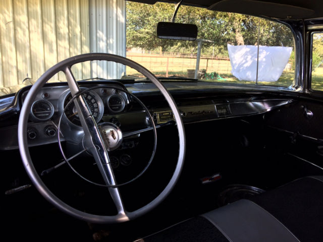 1957 Black Chevrolet Bel Air/150/210 Coupe