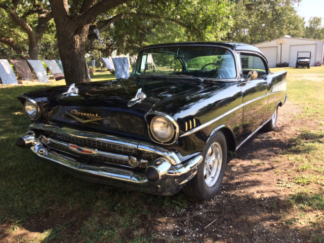 1957 Black Chevrolet Bel Air/150/210 Coupe