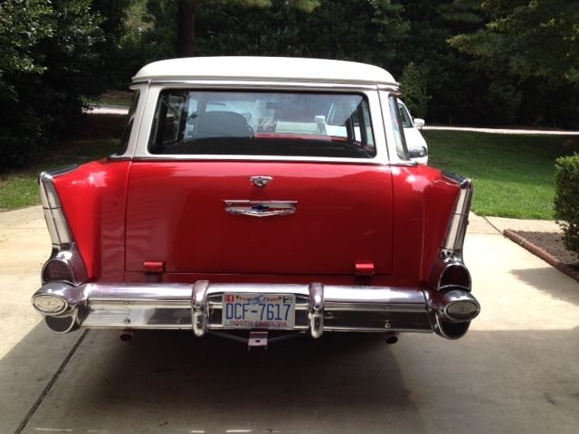 1957 Red Chevrolet Bel Air/150/210 Wagon