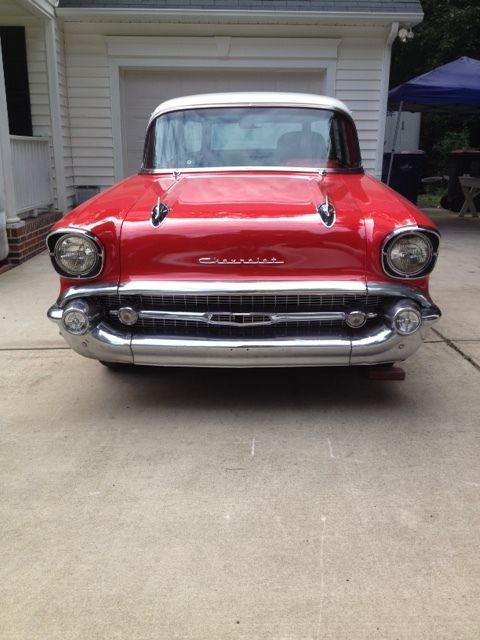 1957 Red Chevrolet Bel Air/150/210 Wagon