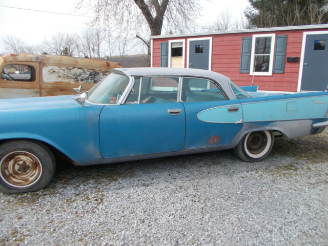 1957 Blue Chrysler Windsor 4 door hardtop