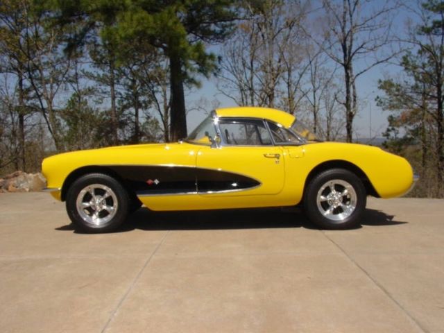 1957 Competition yellow Chevrolet Corvette Convertible