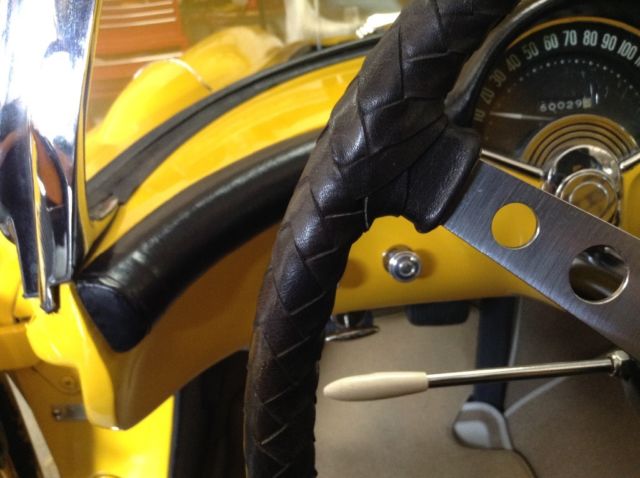 1957 Competition yellow Chevrolet Corvette Convertible