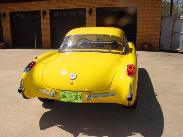 1957 Competition yellow Chevrolet Corvette Convertible